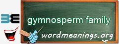 WordMeaning blackboard for gymnosperm family